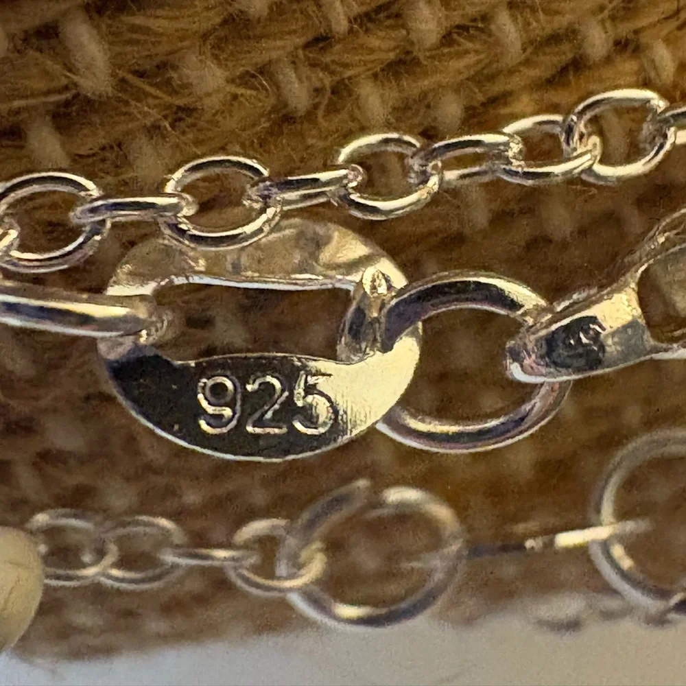 Hexagonal Stone or Crystal Pendant on 925 Sterling Silver Chain. - Picture 15 of 16